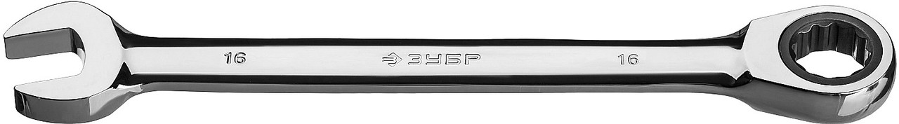 ЗУБР 16 мм, комбинированный гаечный ключ трещоточный 27074-16_z01 - фото 3 - id-p91050322