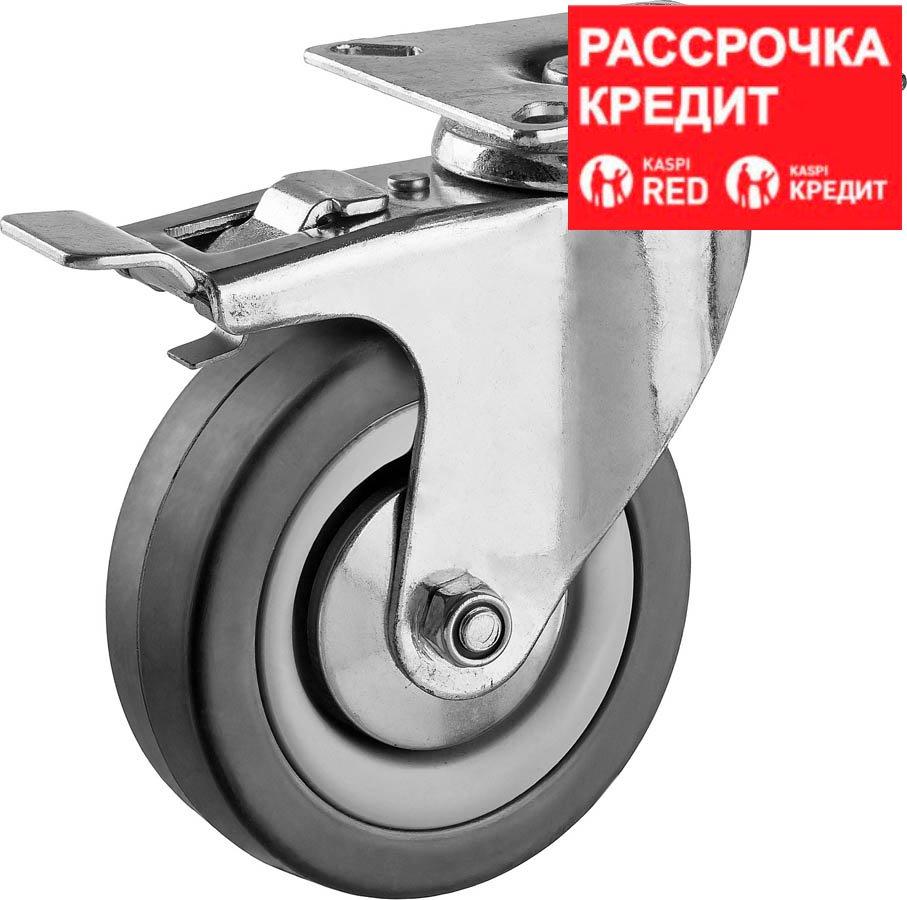 ЗУБР 75 мм, 50 кг, колесо поворотное c тормозом 30956-75-B - фото 1 - id-p91050671