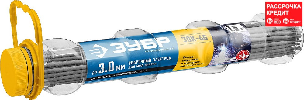 ЗУБР электрод сварочный ЗОК-46 рутиловый, прочность шва не менее 510 МПа, для сварки в любых направлениях, d