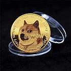 Сувенирная монета Dogecoin Doge, серебристый, толщина 3 мм, фото 2
