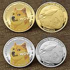 Сувенирная монета Dogecoin Doge, серебристый, толщина 3 мм, фото 3