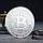 Сувенирная монета Bitcoin (Биткоин), серебро, толщина 3 мм, фото 4