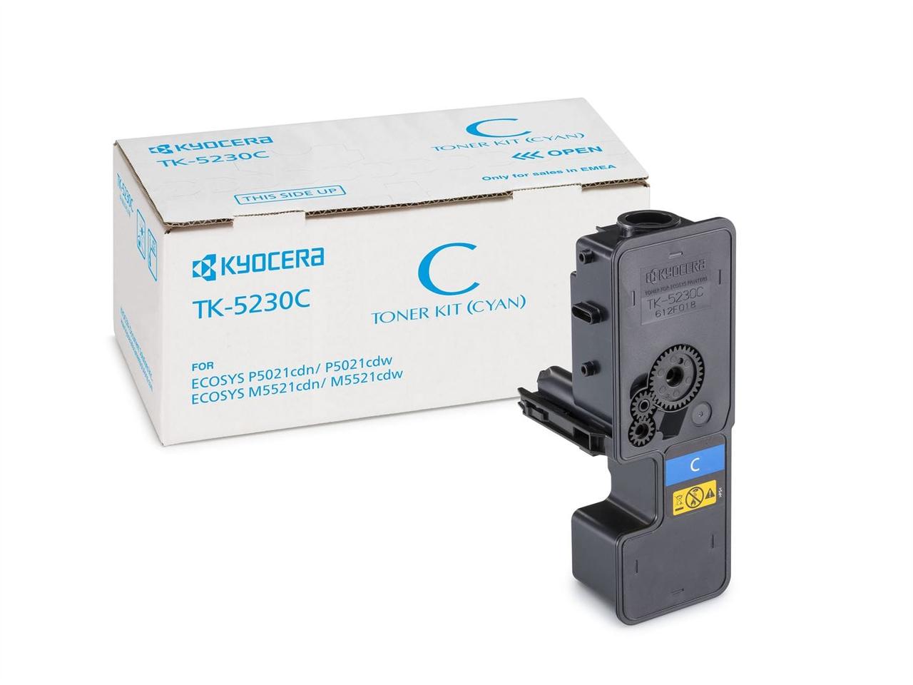 Kyocera 1T02R9CNL0 Тонер-картридж TK-5230C 2 200 стр. Cyan для P5021cdn/cdw, M5521cdn/cdw - фото 1 - id-p91058268