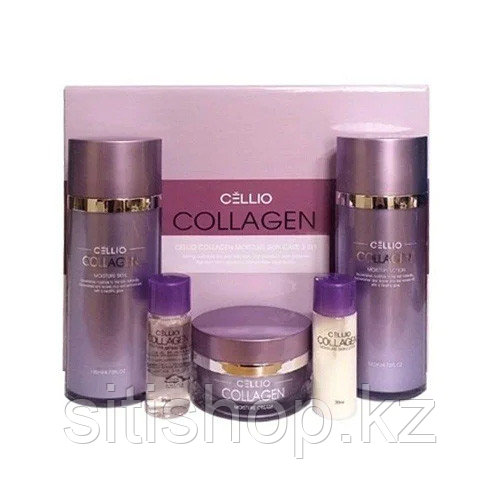 Cellio Collagen Moisture Skin Care 3 set - Набор для ухода за кожей