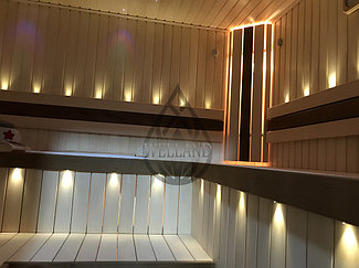 Финская сауна после завершения работ.