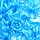 Парик искусственный с челкой длинный с легкими локонами 60 см неоново голубой, фото 4