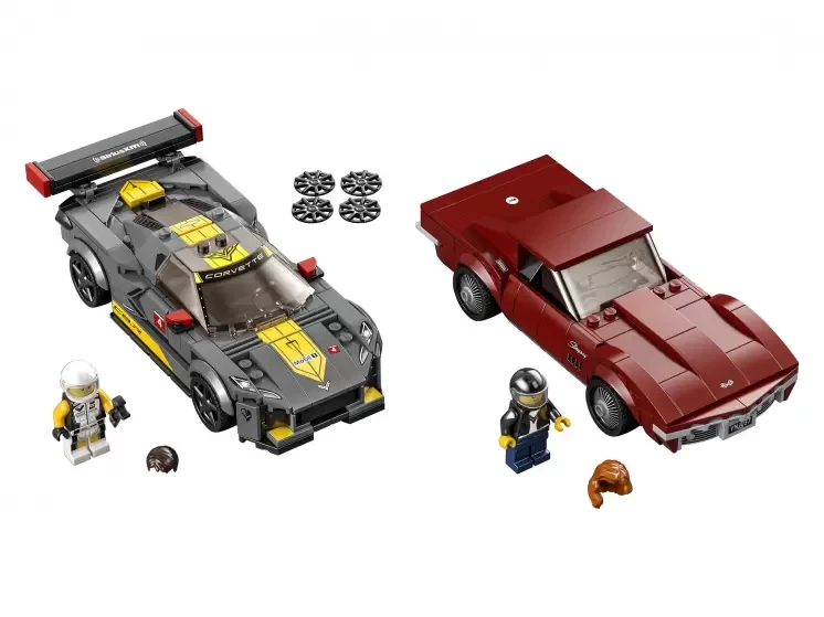 LEGO Speed Champions 76903 Chevrolet Corvette C8.R Race Car and 1968 Chevrolet Corvette, конструктор ЛЕГО - фото 4 - id-p91068772