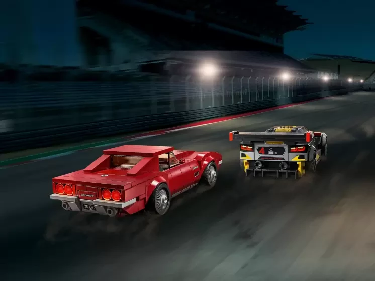 LEGO Speed Champions 76903 Chevrolet Corvette C8.R Race Car and 1968 Chevrolet Corvette, конструктор ЛЕГО - фото 10 - id-p91068772