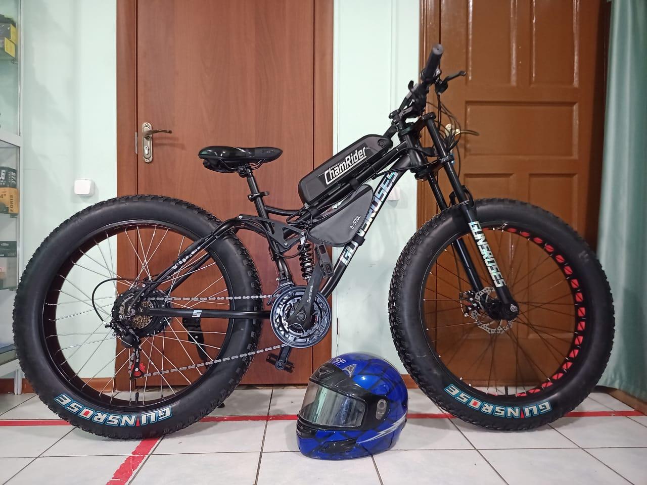 Электровелосипед 48v 750w (max 1350w), аккум. Li-ion 48v 14,4 A/H. Колеса 26"x4". Рама 21"