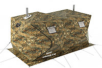 Палатка всесезонная Берег Кубоид 3.60 двухслойная, непромокаемый пол из ПВХ размер 3,6 x 1,8 x 1,9 м