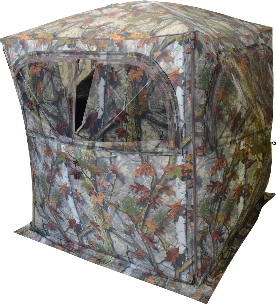 Засидка Куб CONDOR GR250BT 1,6 х 1,6 х 1,8 КМФ "Лес", с антимоскитной сеткой на окнах - фото 1 - id-p91070501