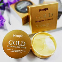 Petitfee Gold Hydrogel Eye Patch - Петитфи Гидрогелевые патчи для области вокруг глаз с золотом 60шт