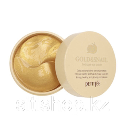 Gold Snail Eye Patch Wrinkle Free - Гидрогелевые патчи для глаз с муцином улитки против морщин 60 шт