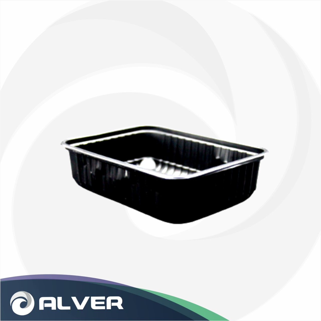 Контейнер 750мл ЧЕРНЫЙ ПП 186*132 Ake Plast