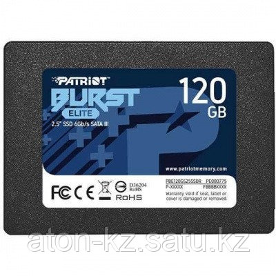 Твердотельный накопитель SSD 2.5" SATA III Patriot 120GB BURST ELITE 450/320 PBE120GS25SSDR - фото 1 - id-p91072282