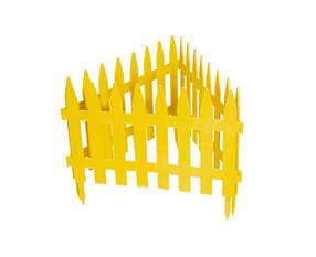 Забор декоративный "Классический", 28 х 300 см, желтый