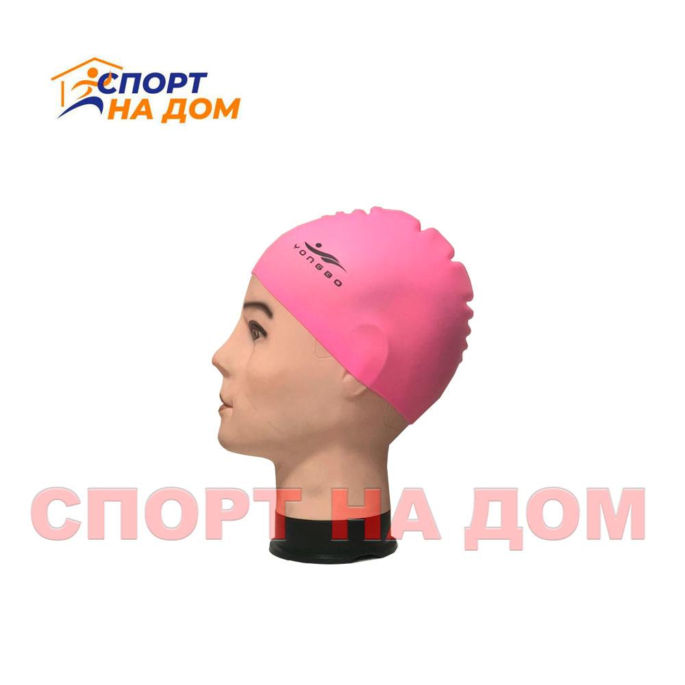 Шапочка для плавания YONGBO (цвет розовый)