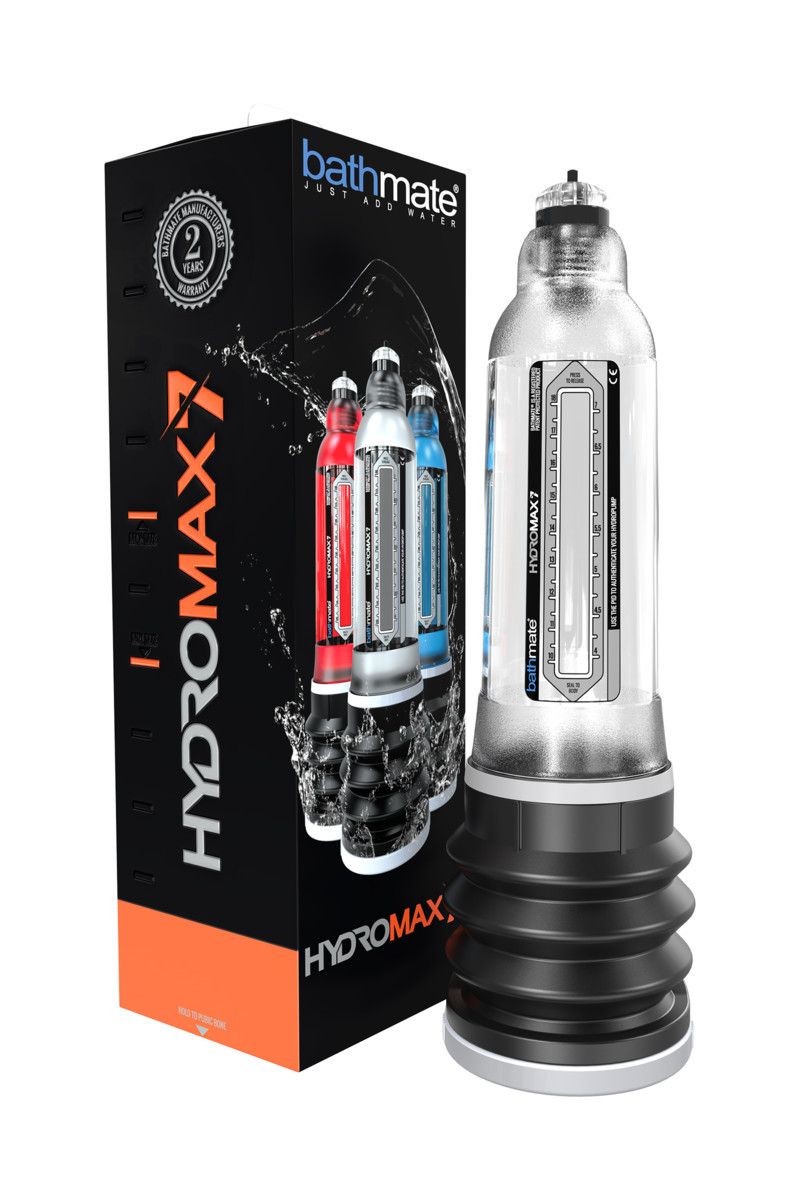 Гидропомпа BATHMATE HYDROMAX7 (АНАЛОГ HYDROMAX X30), прозрачная, 30 СМ, ОРИГИНАЛ