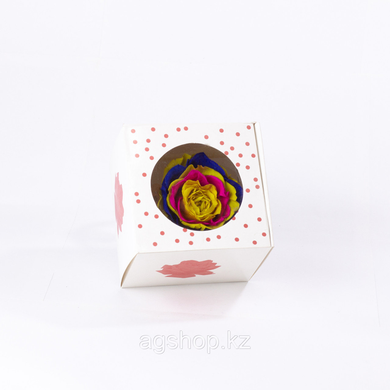 Роза XLarge - триколор (yellow/dark pink/dark blue); 1 бутон - фото 1 - id-p91072551