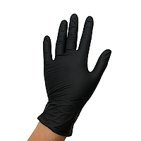 Перчатки из винила черные L (коробка 100 шт)