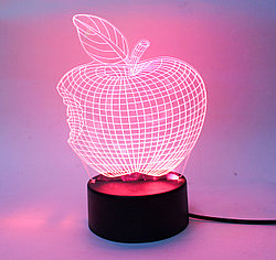 3D светильник, яблоко
