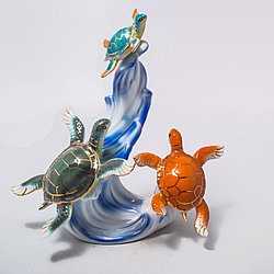 Фарфоровый сувенир "Морские черепашки"