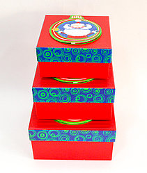 Набор подарочных коробок "Дед мороз в шаре", 16*9 см