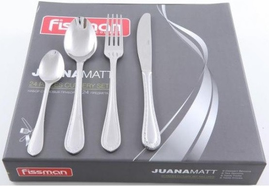 3186 FISSMAN Набор столовых приборов Juana матированный 24 пр. (нерж. сталь)