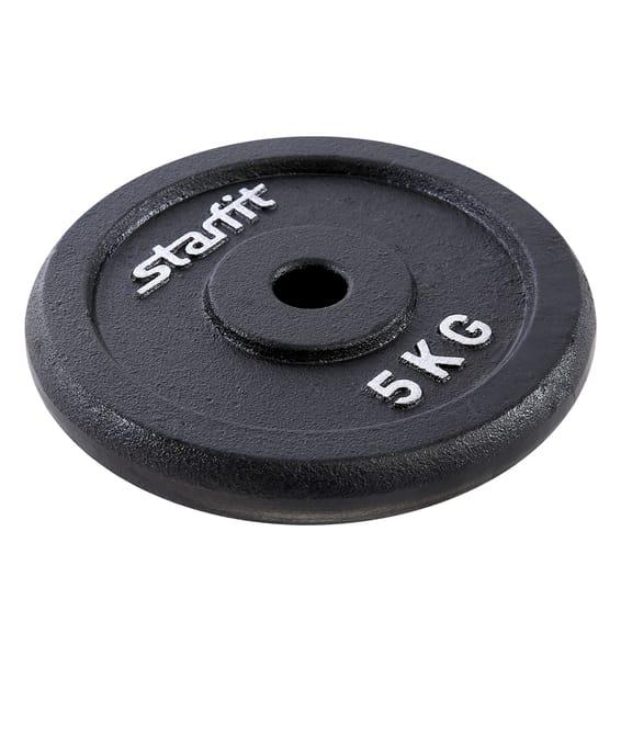 Диск чугунный BB-204 5 кг, d=26 мм, черный Starfit