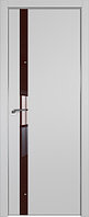 Дверь межкомнатная 6Е со стеклом Манхэттен, Lacobel Коричневый лак, 600