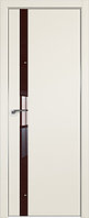 Дверь межкомнатная 6Е со стеклом Магнолия Сатинат, Lacobel Коричневый лак, 900