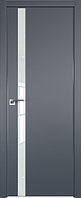 Дверь межкомнатная 6Е со стеклом Антрацит, Lacobel Белый лак, 600