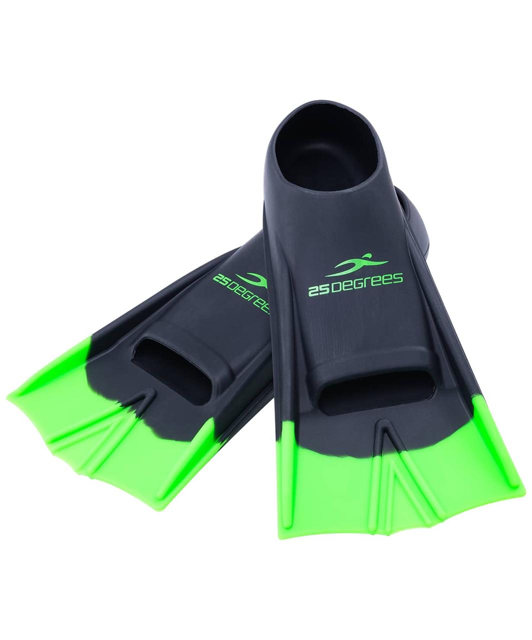Ласты тренировочные Aquajet Black/Green, XS 25Degrees