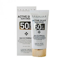 Солнцезащитный крем с комплексом пептидов и шёлка MEDI-PEEL Active Silky Sun Cream SPF50+PA+++