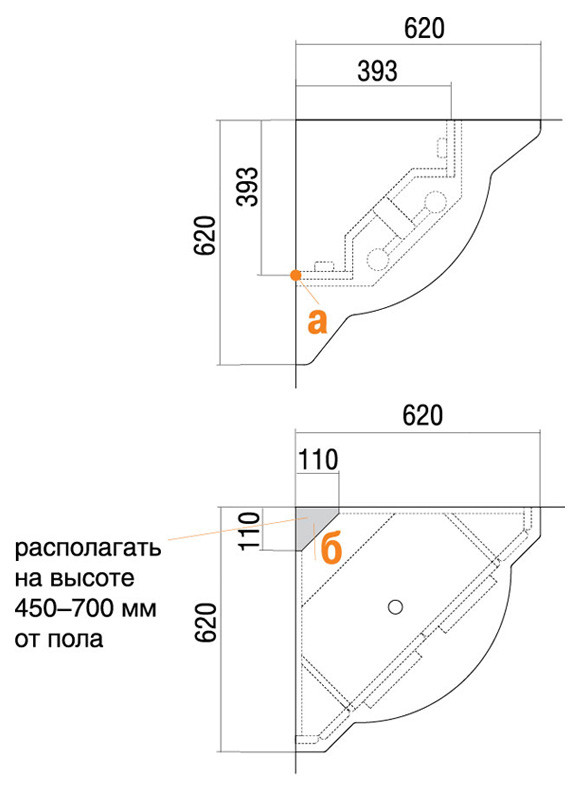 Мебельный умывальник Акватон Сергей 62 угловой(1A700131SR010) - фото 2 - id-p91125564