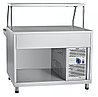 Прилавок холодильный ПВВ(Н)-70КМ-НШ вся нерж, плоский стол, нейтральный шкаф 1120мм