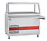 Прилавок холодильный ПВВ(Н)-70КМ-НШ вся нерж, плоский стол, нейтральный шкаф 1120мм, фото 2