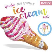 Плот-матрас надувной INTEX Sand & Summer для плавания (Мороженое с вишенкой)