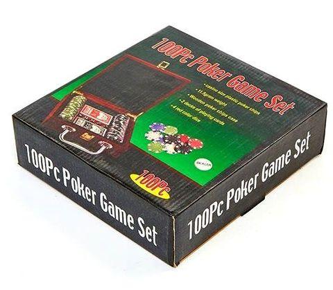 Набор для игры в покер в деревянном кейсе «Poker Game Set» (200 фишек) - фото 6 - id-p91133534