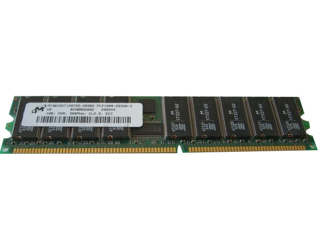 Оперативная память MicroNet MT36VDDT12872G-265B2 Micron 1GB PC2100 DDR-266MHz ECC Registered