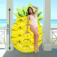 Надувной пляжный матрас ананас 154 *88 *21 см