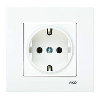 ЭЛЕКТРИЧЕСКИЙ ОДИНАРНЫЙ РОЗЕТКА С ЗАЗЕМЛЕНИЕМ KARRE BEYAZ