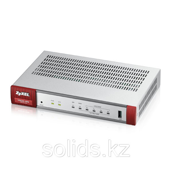 Беспроводной межсетевой экран Zyxel USG20W-VPN, 2xWAN GE (RJ-45 и SPF), 4xLAN/DMZ GE, 802.11a/b/g/n/, шт