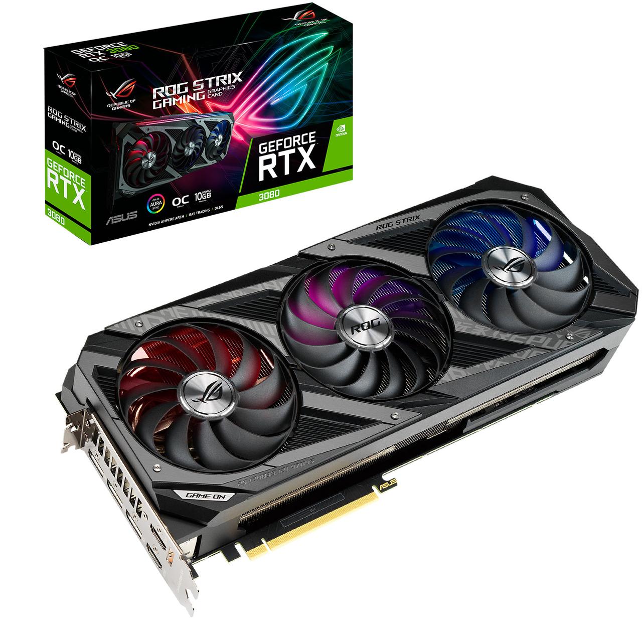 Видеокарта Asus RTX 3080 ROG-STRIX-RTX3080-10 GB