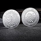 Сувенирная монета IOTA, серебро, толщина 3 мм, фото 5