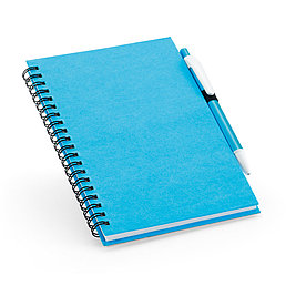 Блокнот на спирали B6 с ручкой ROTHFUSS, голубой