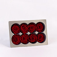 Роза Медиа (бордовый); 8 бутонов
