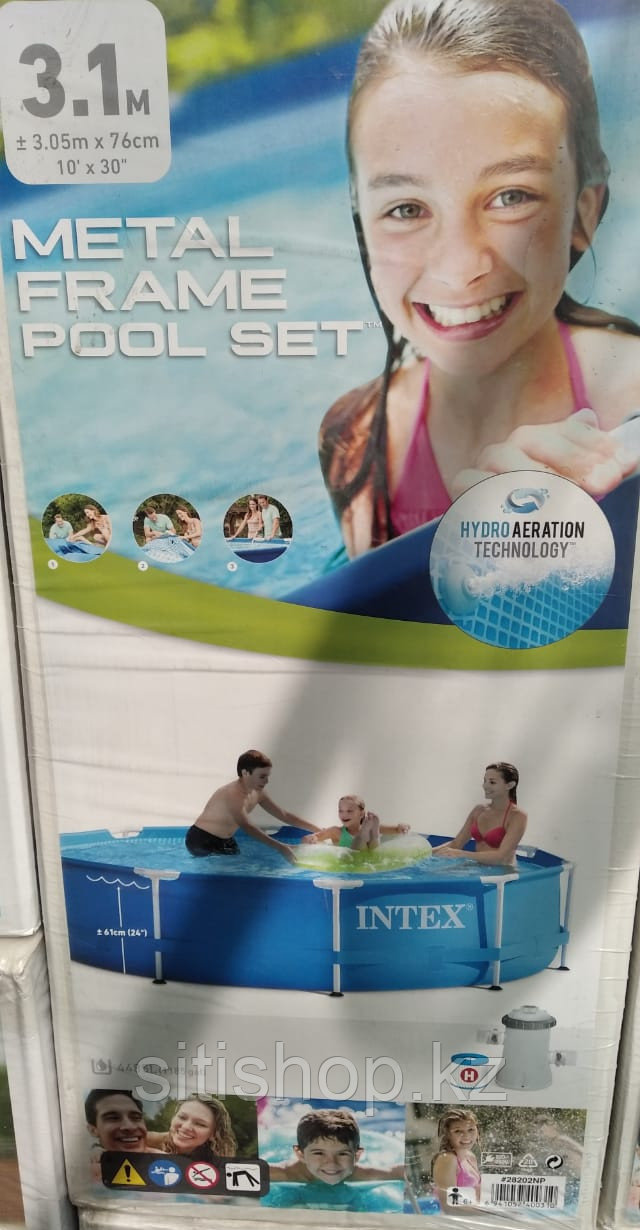 Бассейн Intex каркасный с фильтром для воды в комплекте 305*76