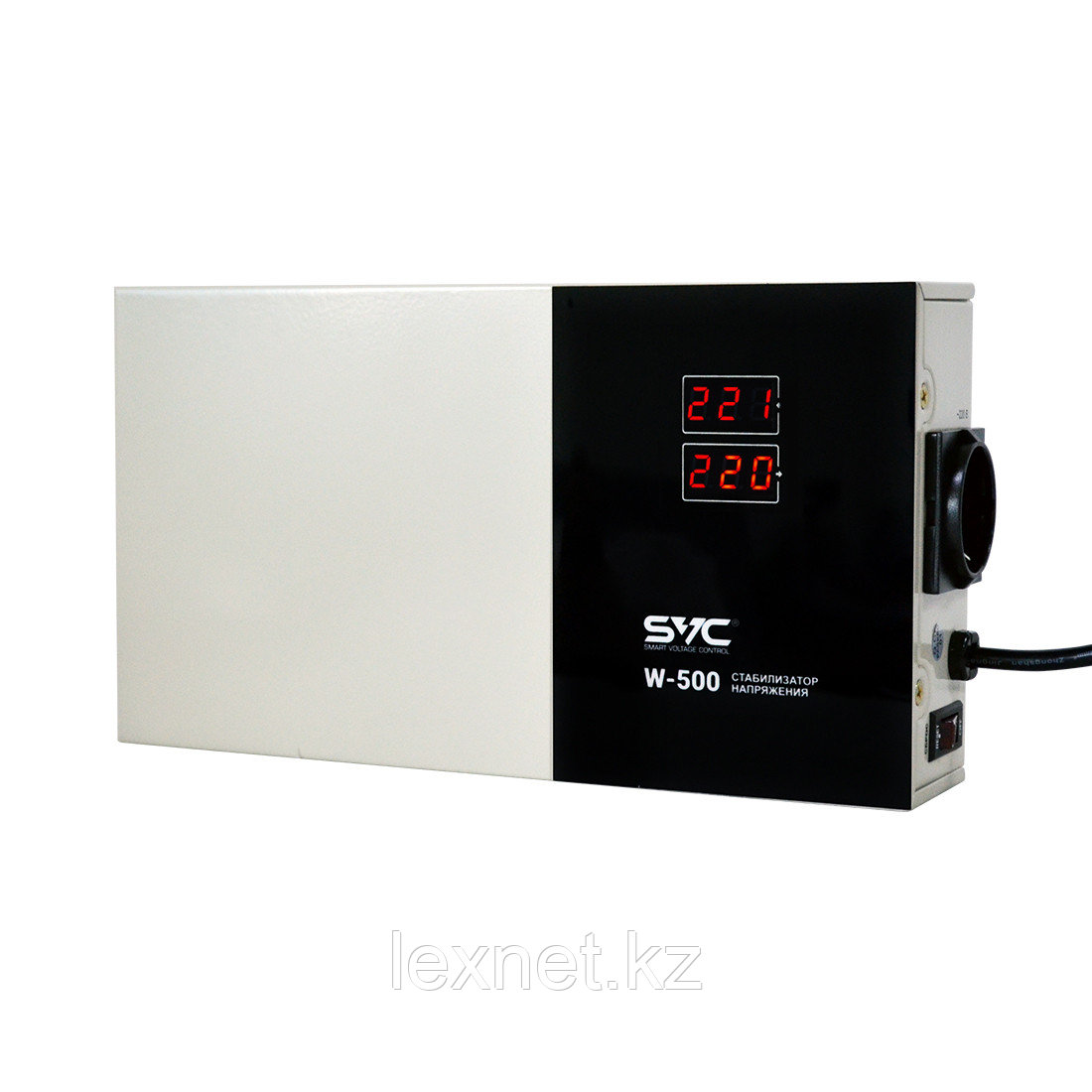 Стабилизатор (AVR), SVC, W-500, Мощность 500ВА/500Вт, LED-дисплей