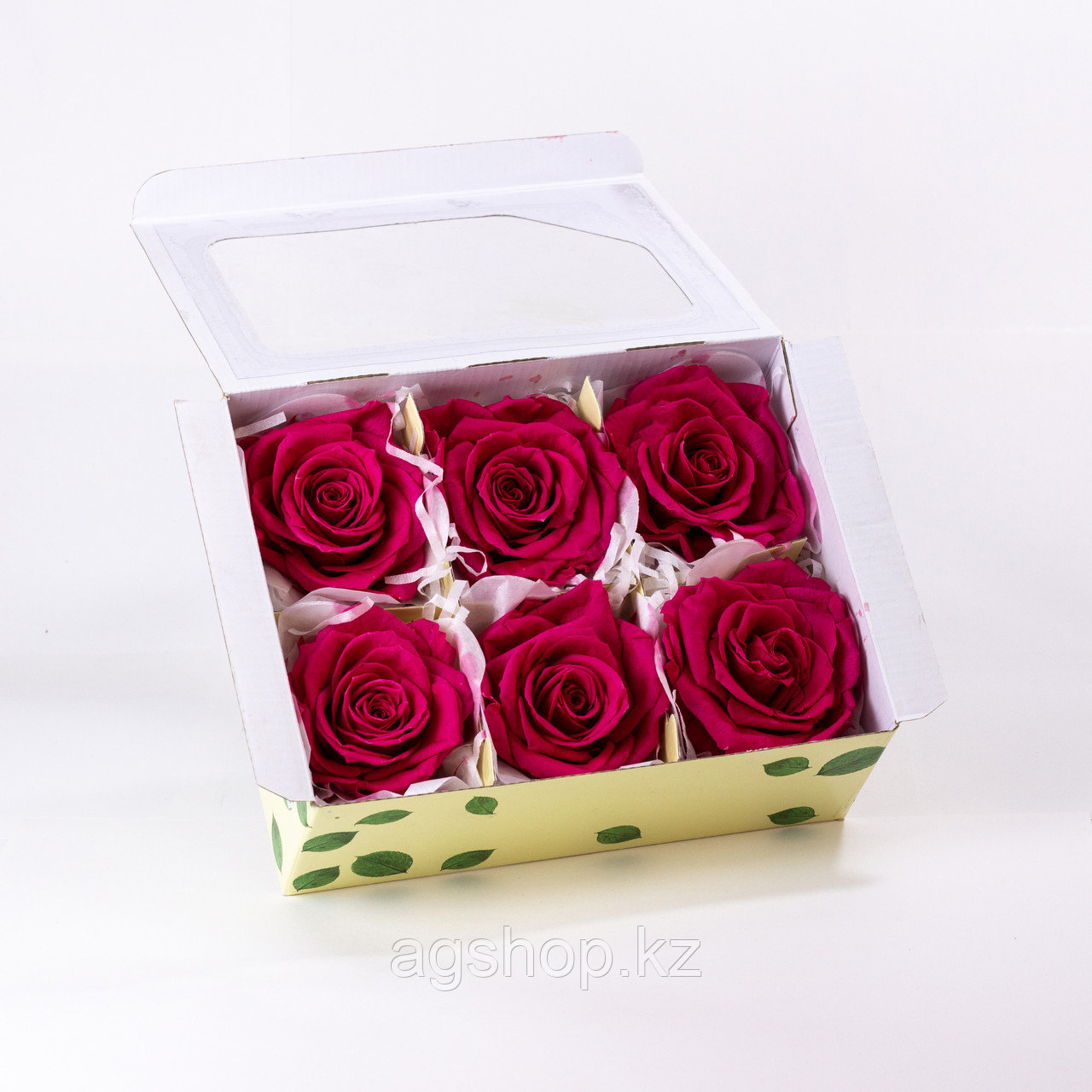 Роза Премиум (ярко-розовый); 6 бутонов - фото 1 - id-p91217447
